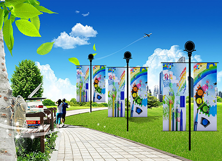 雙面路燈旗制作 雙面路燈旗制作